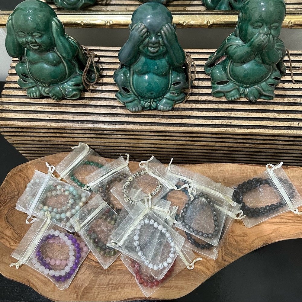 💎 Natural HEALING Gem Stone Beaded Stretch Bracelets